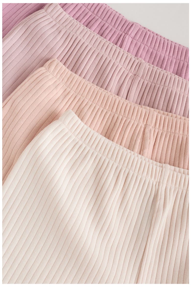 4-Pack Stretch Cotton Frill Hem Shorts, Alternate, color, PINK