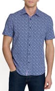 CONSTRUCT Slim Fit Floral Seersucker Short Sleeve Shirt