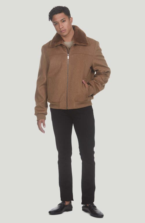 Gorski Wool Jacket With Shearling Lamb In Brown