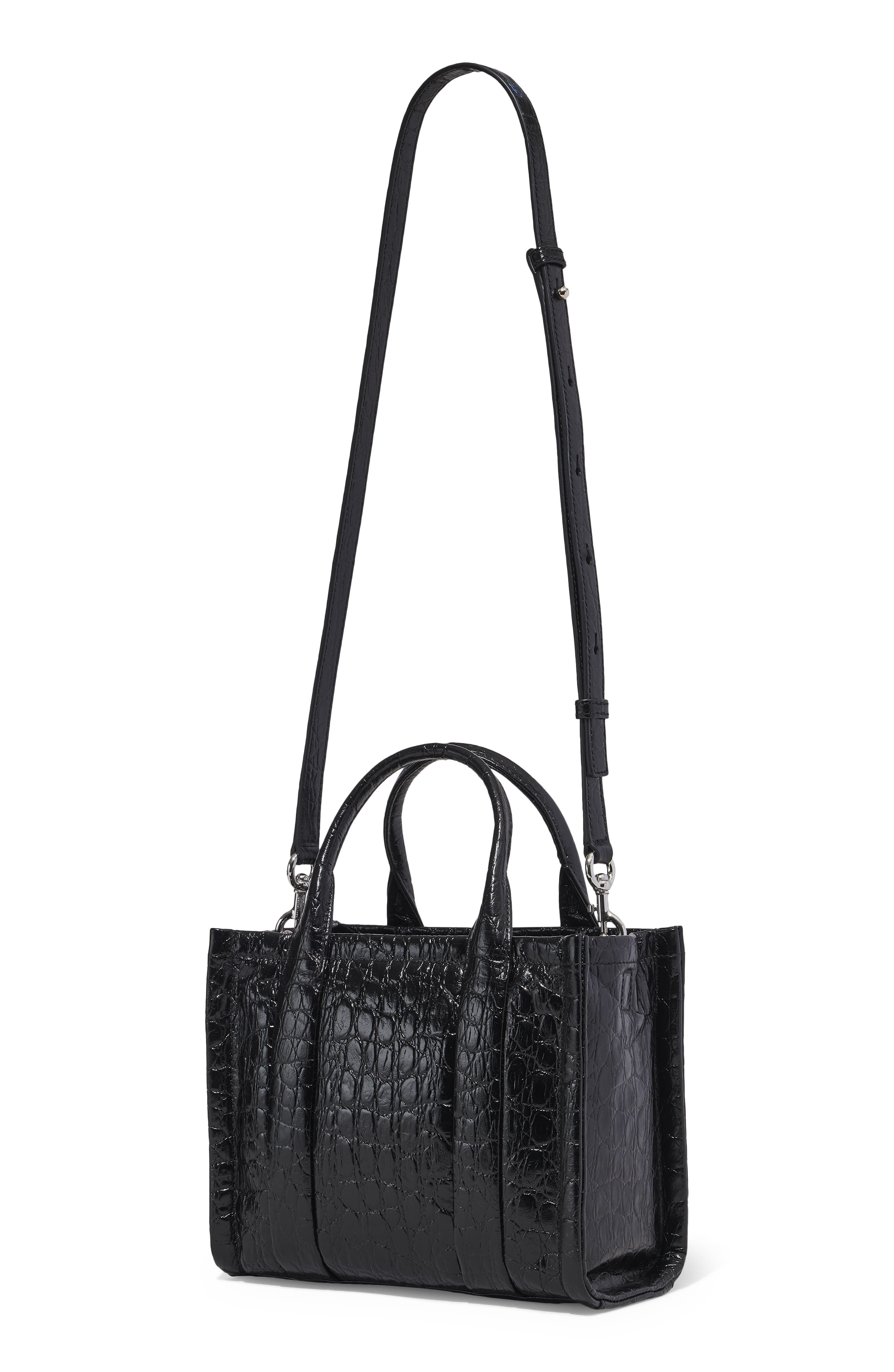 Marc Jacobs The Mini Croc Embossed Leather Tote, Alternate, color, 