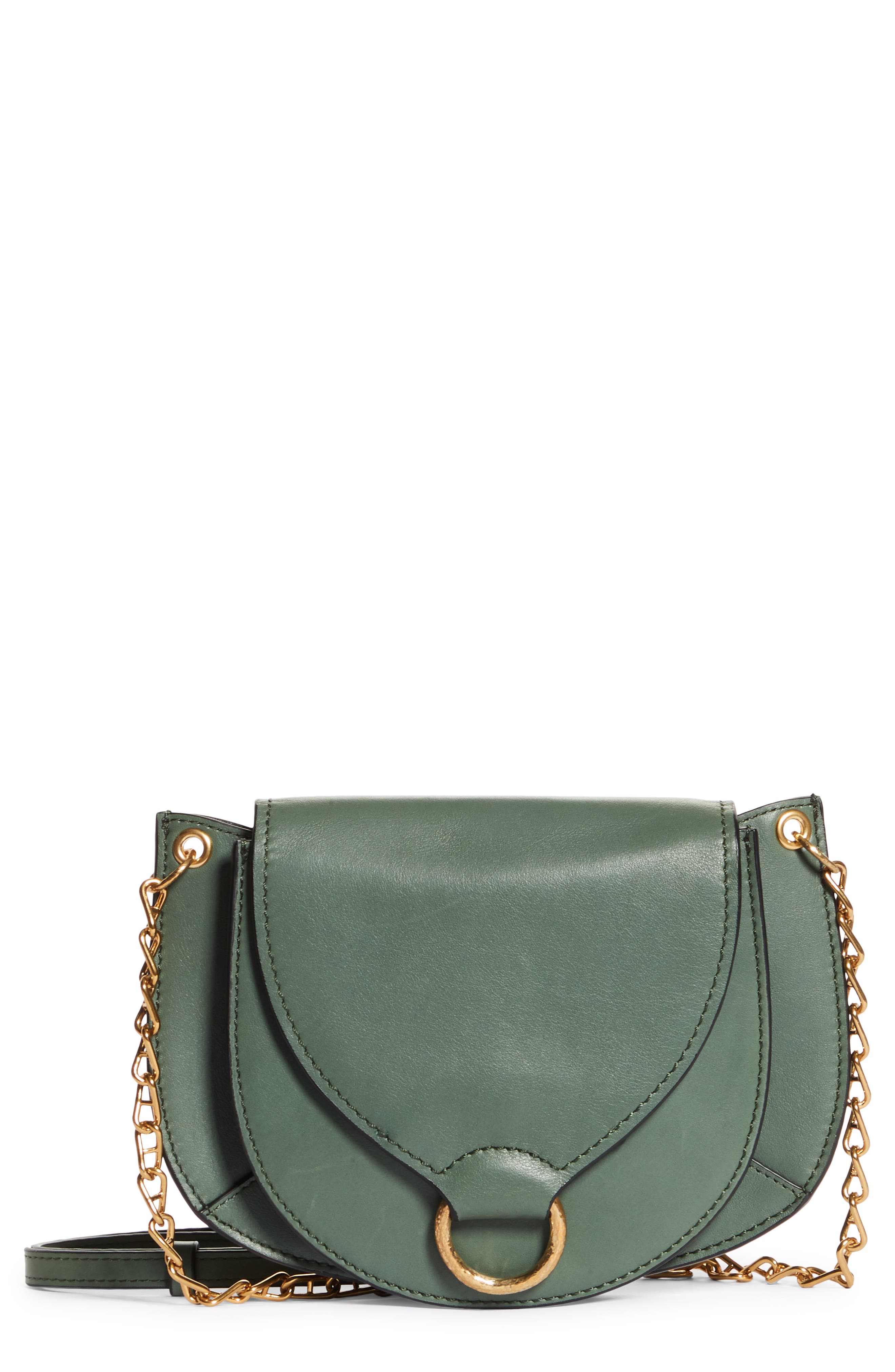 Ulla Johnson Esme Leather Crossbody Bag, Main, color, 