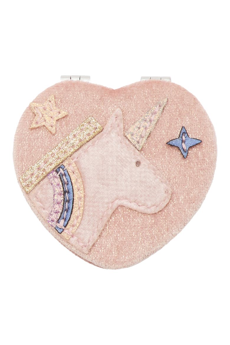Kids' Unicorn Heart Compact Mirror, Main, color, PINK