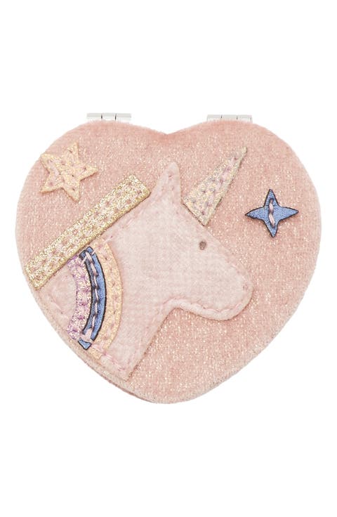Kids' Unicorn Heart Compact Mirror