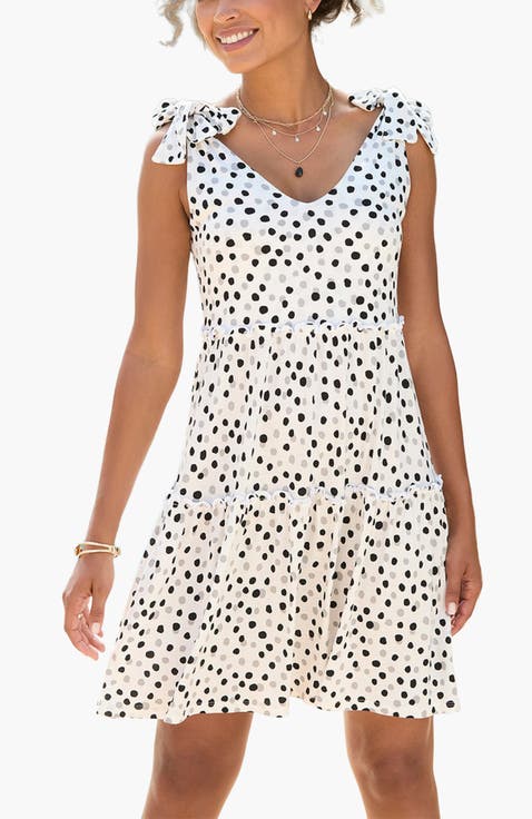 Tie Strap Tiered Dress