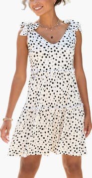 LASCANA Tie Strap Tiered Dress
