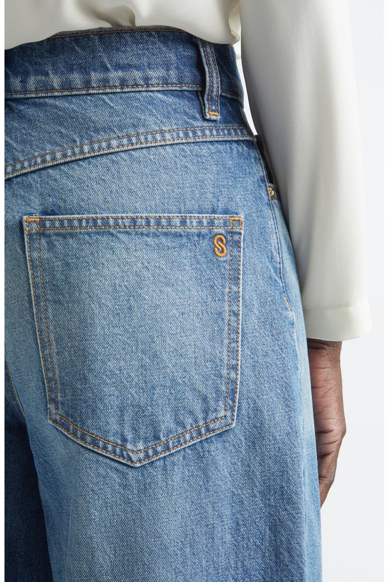 High Waist Wide Leg Jeans, Alternate, color, BLUE DENIM