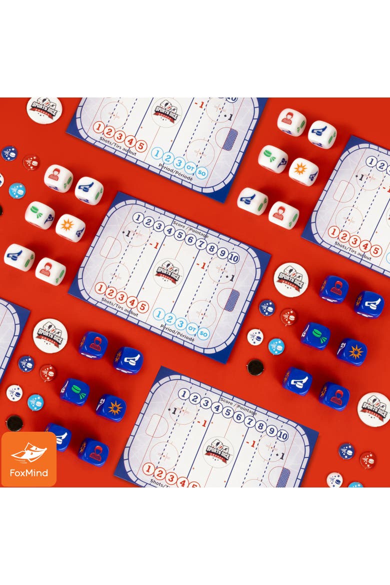 ports Dice Hockey Board Game, 2 or 4 Players, Alternate, color, Multicolored