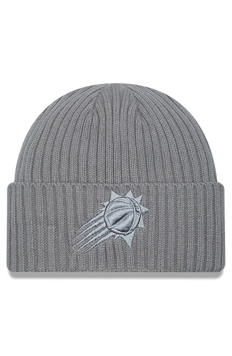 New Era Men's New Era Graphite Phoenix Suns Color Pack Cuffed Knit Hat, Main, color,