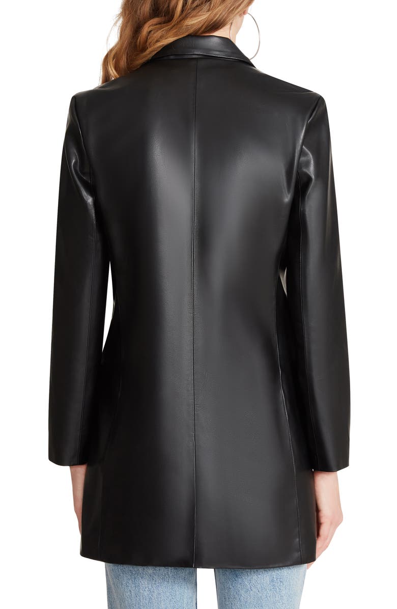 BB Dakota by Steve Madden Rock Star Faux Leather Boyfriend Blazer, Alternate, color,