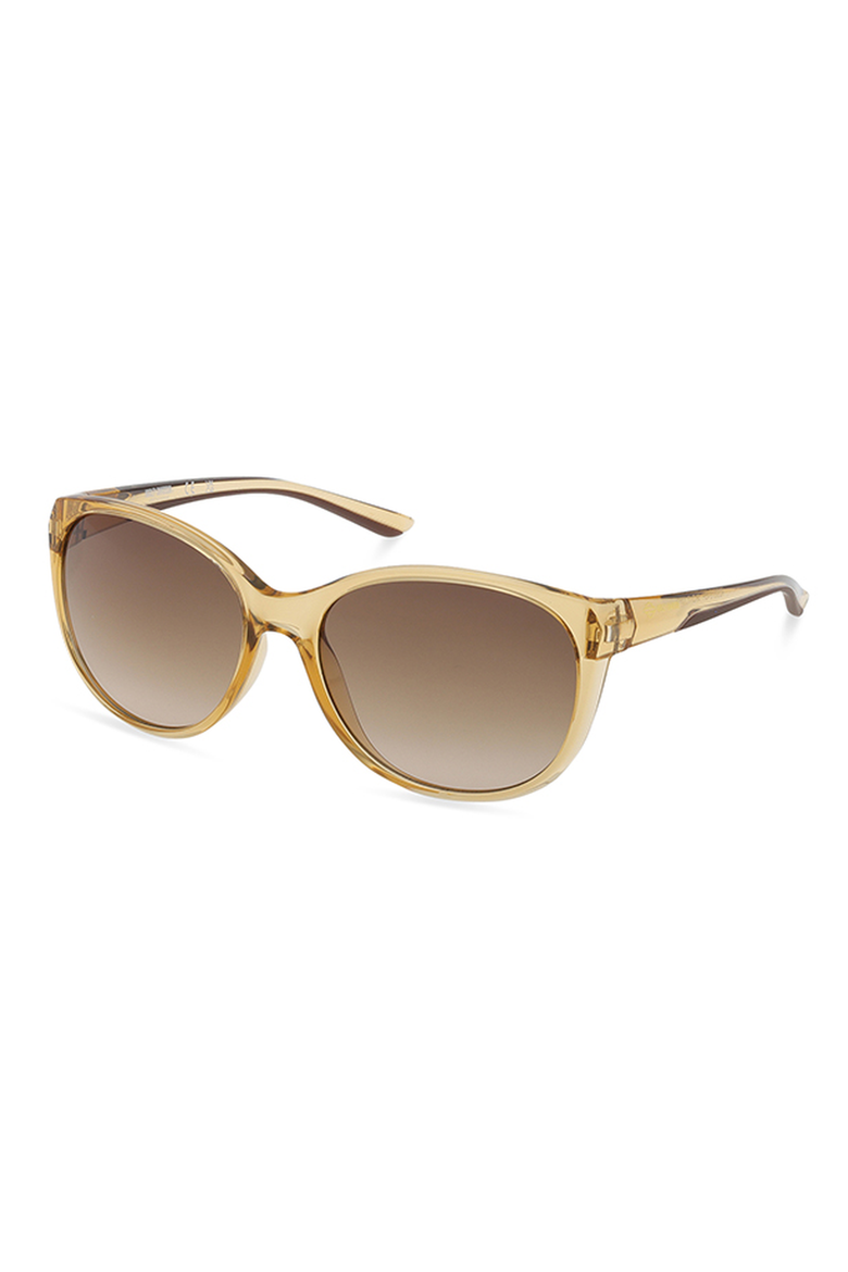 Round Polarized Acetate Sunglasses, Main, color, Light Brown / Brown