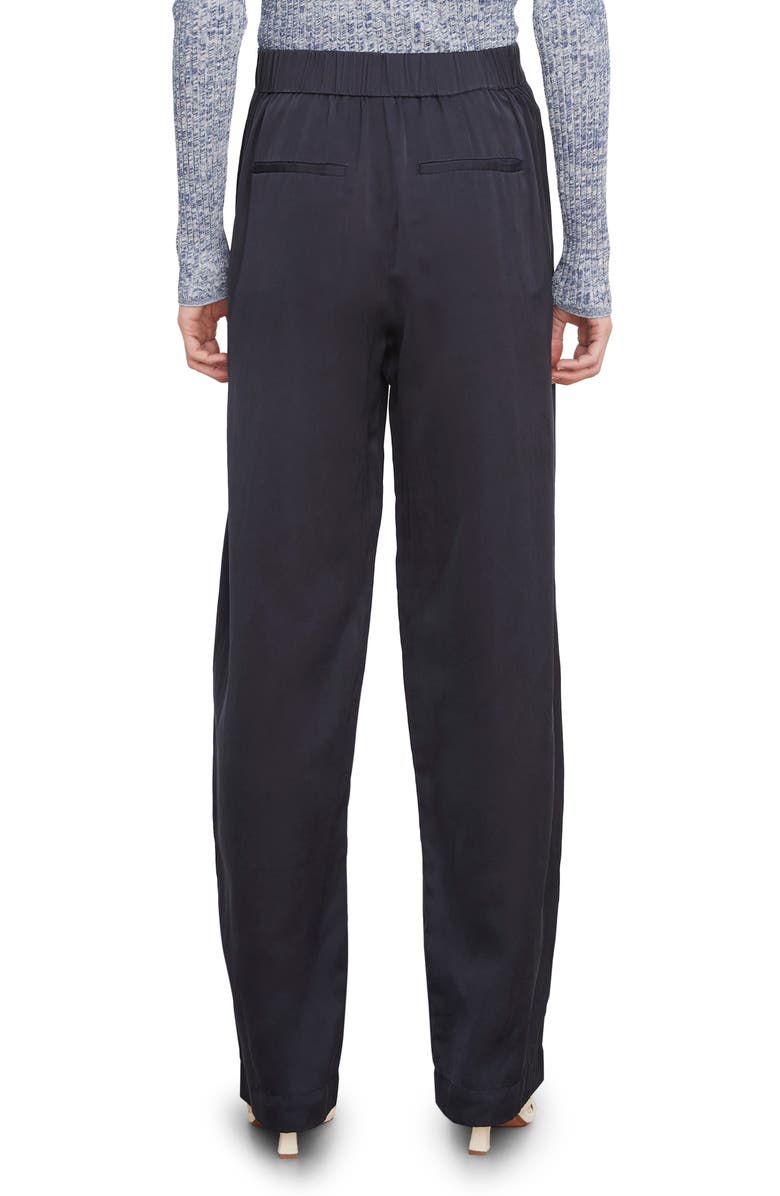 Vince Pleated High Waist Silk & Cotton Wide Leg Pants, Alternate, color, 