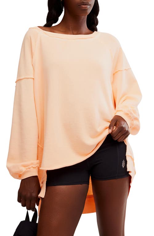 Free People Fp Movement One To Beat Oversize Pullover In Orange