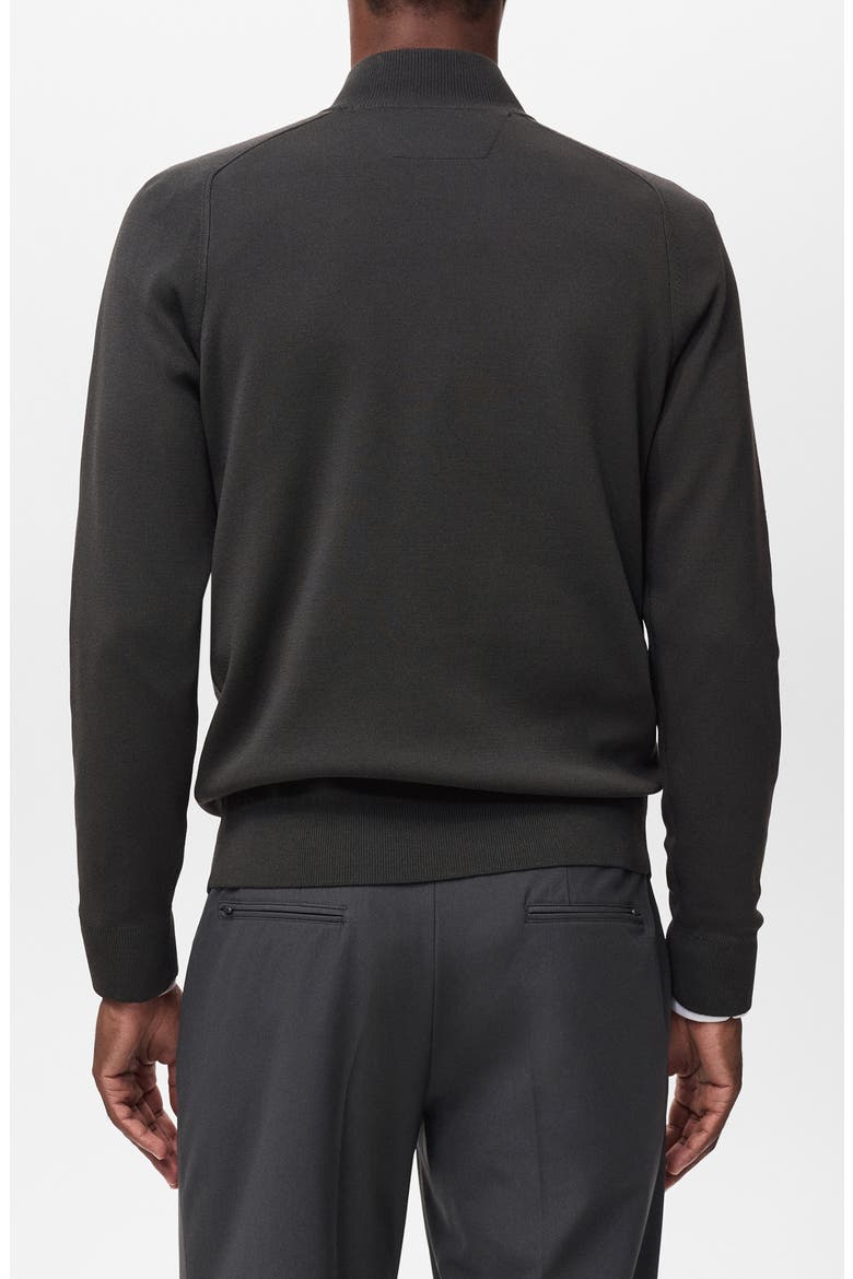 Thermoregulated Quarter Zip Sweater, Alternate, color, DARK GREEN