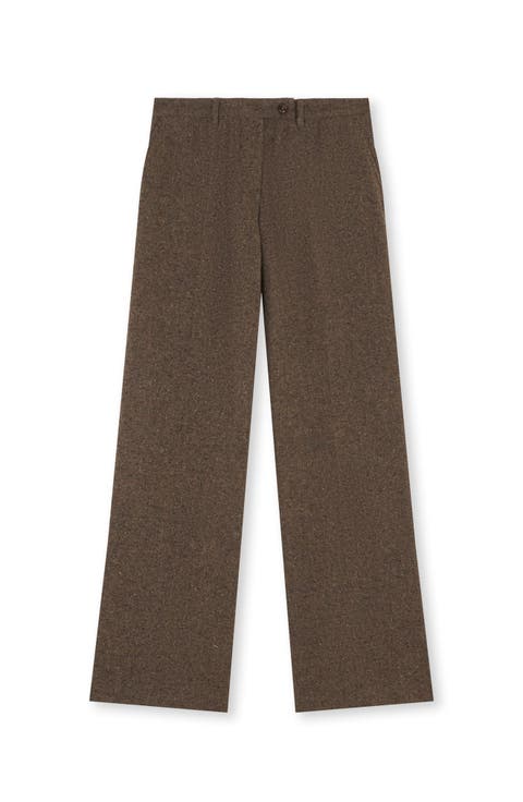 Low Waist Wool Pants