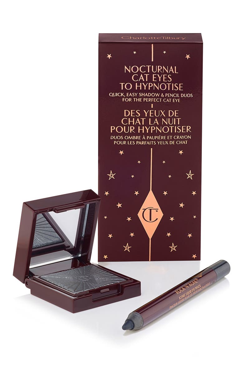 Nocturnal Cat Eyes to Hypnotise Eyeshadow & Eye Pencil Duo (Limited Edition), Main, color, SILVER LEOPARD