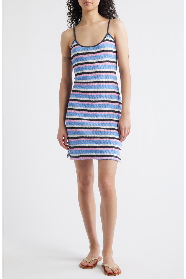 Bobby Stripe Sleeveless Minidress, Main, color, BLUE MULTI