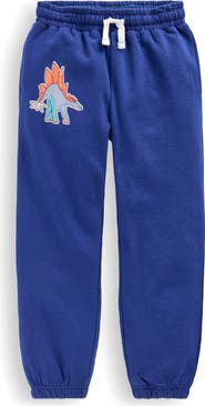 Mini Boden Kids' Dino Appliqué Cotton Joggers