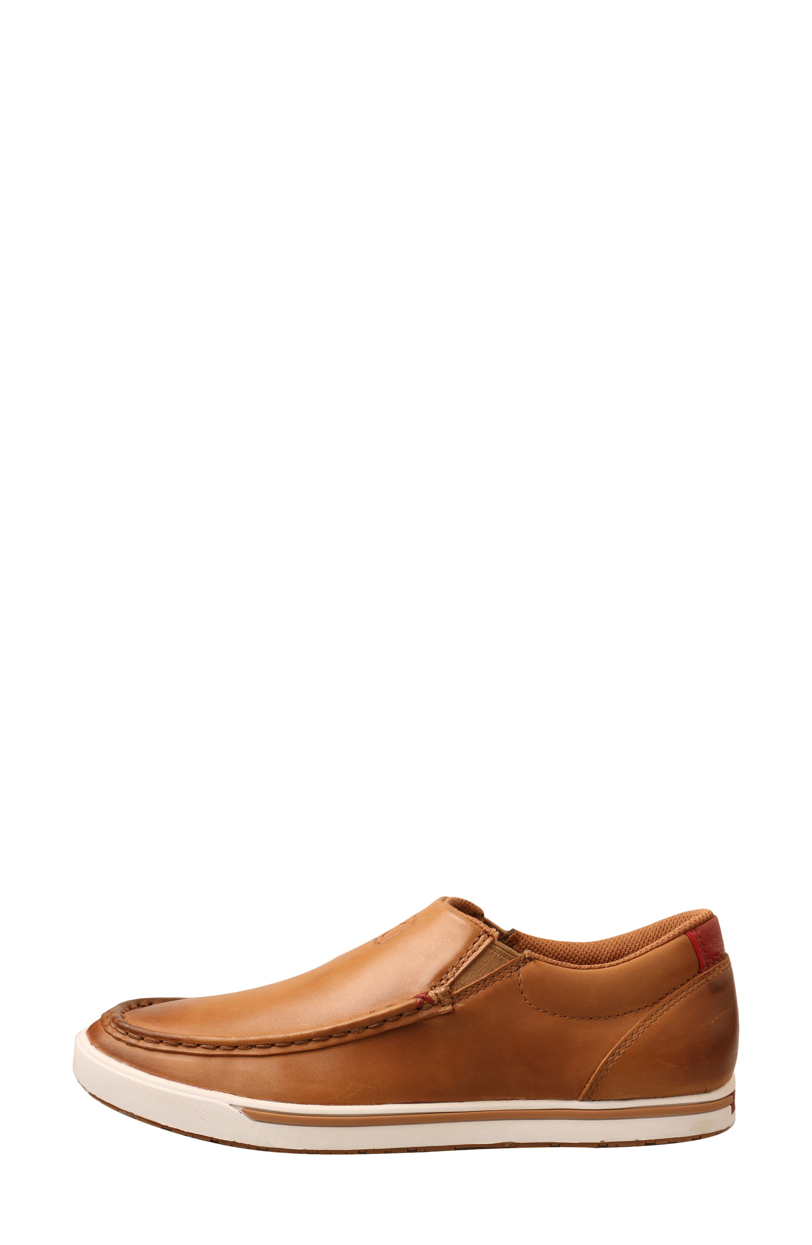 Kicks Leather Moc Toe Slip-On, Alternate, color, TAN