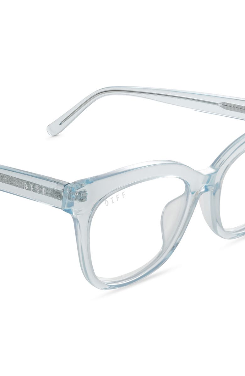 DIFF Winston 50mm Small Cat Eye Optical Glasses, Alternate, color, Aqua Sea Crystal