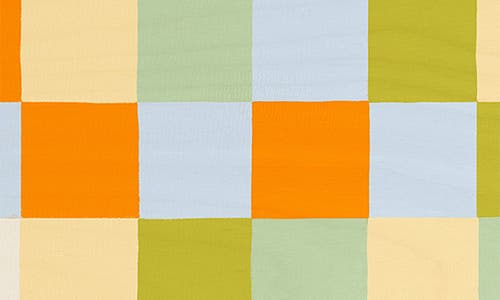Deny Designs Tiles Iii Checkered Cutting Board In Orange