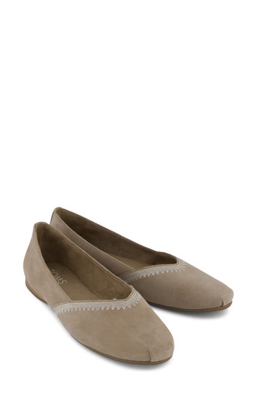 Toms Gemma Ballet Flat In Gray