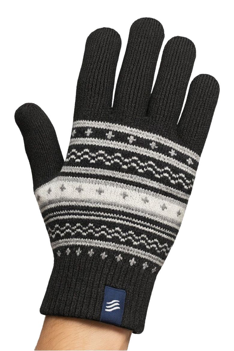 The Extreme Weather 2-pack waterproof plush lined mitten and knit glove 2-pack, Alternate, color, Black