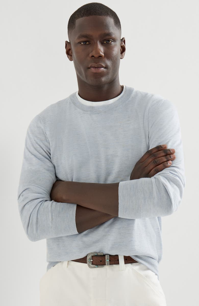 Brunello Cucinelli Lightweight sweater, Alternate, color, Pale Blue