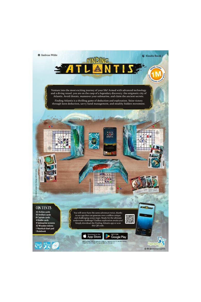 Finding Atlantis Exploration & Deduction Game, Race 14+, Alternate, color, Multicolored