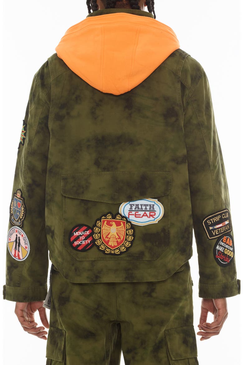Y2K Patches Cotton Jacket, Alternate, color, CAMO