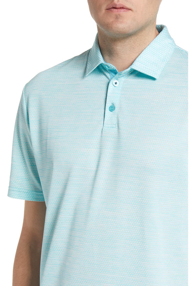 Men's Nico Textured Performance Golf Polo, Alternate, color, BLUE RADIANCE