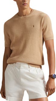 Polo Ralph Lauren Ribbed Cotton Short Sleeve Sweater
