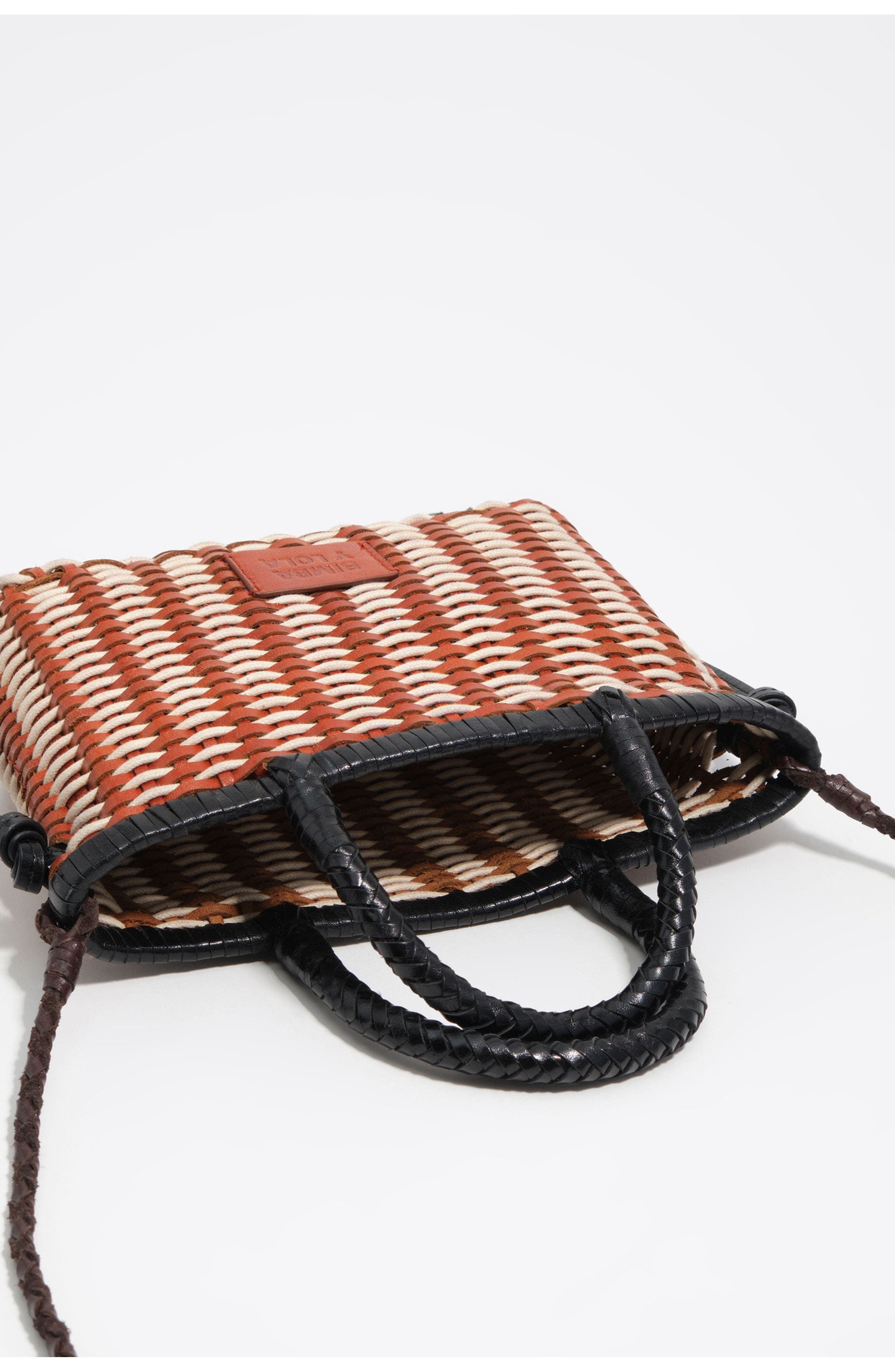 Plaited Leather XS Bag, Alternate, color, TAN