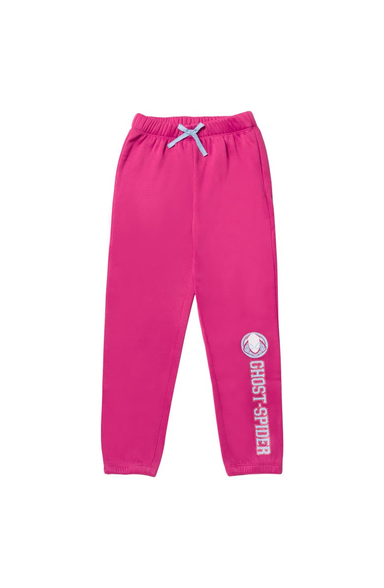 Marvel Spider-Gwen Spider-Man Fleece Sweatshirt & Pants Set, Alternate, color, Purple