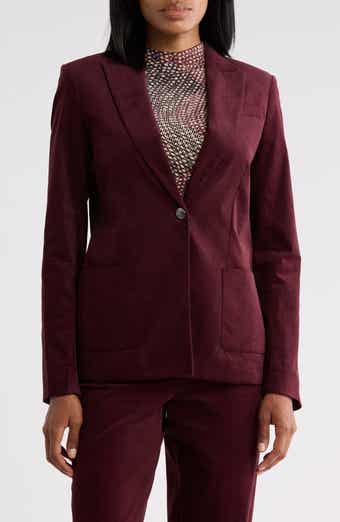 Stretch Corduroy One Button Blazer