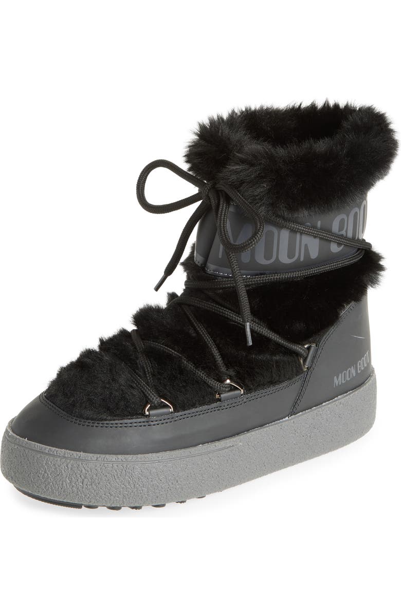Moon Boot<sup>®</sup> LTrack Faux Fur Water Repellent Boot, Main, color,