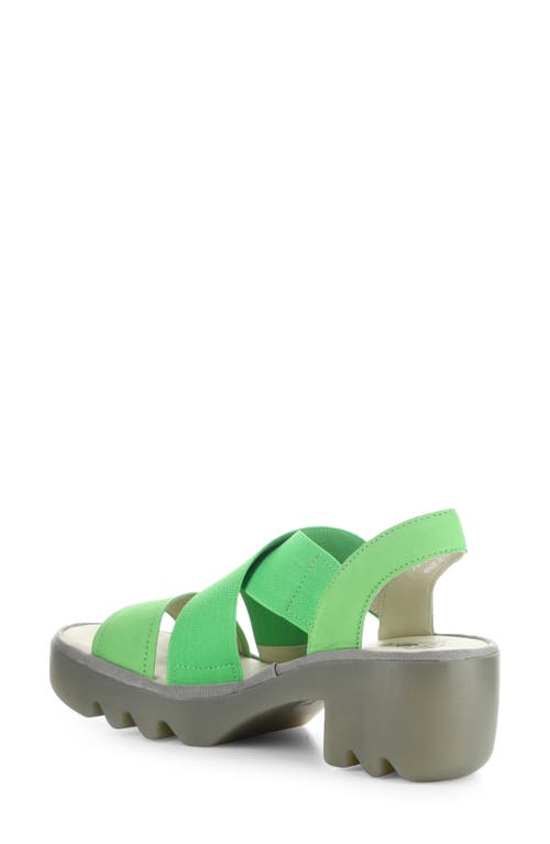 Fly London Taji Platform Slingback Sandal In Green
