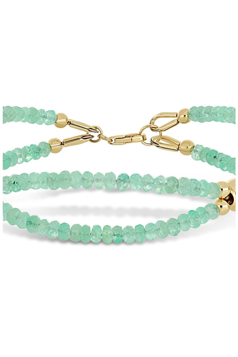 14K Gold Iris Emerald Beaded Line Bracelet, Alternate, color, YELLOW GOLD