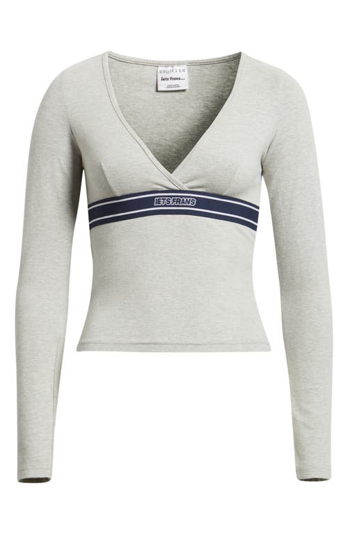 Iets Frans Tyla Logo Elastic Long Sleeve T-shirt In Gray