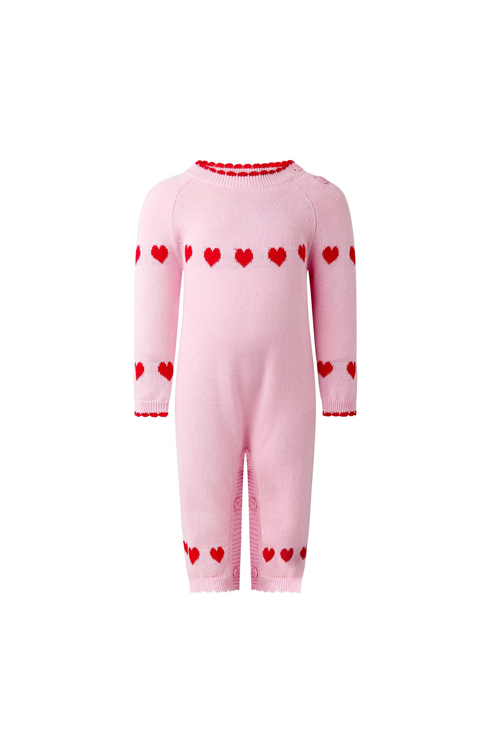 Rachel Riley Heart Intarsia Playsuit | Nordstrom