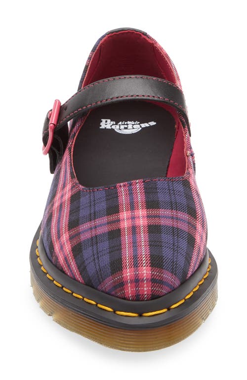 Dr. Martens' Elphie Mary Jane Tartan Shoes In Multi