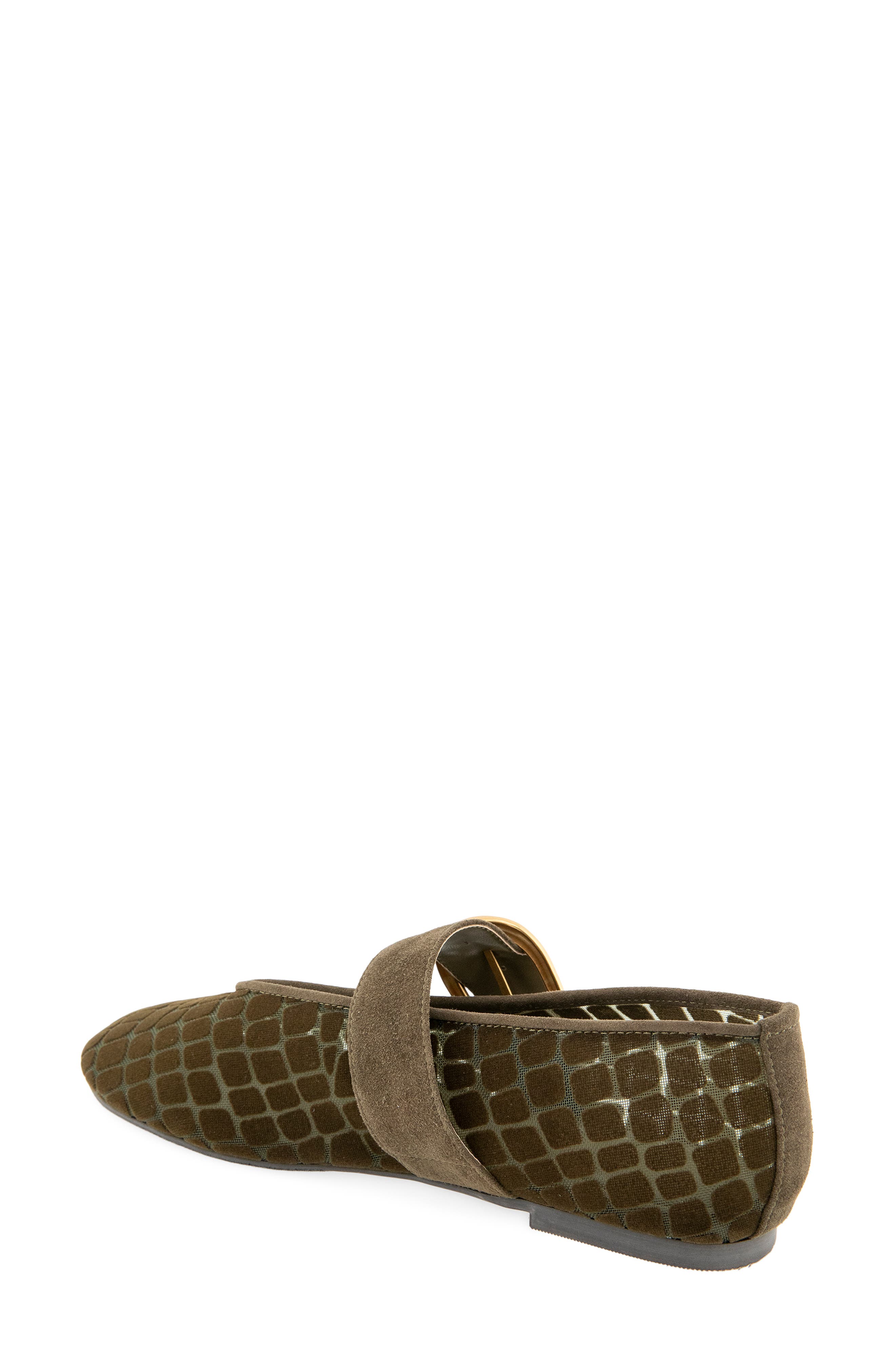 Tamarra Mary Jane Flat, Alternate, color, OLIVE MESH