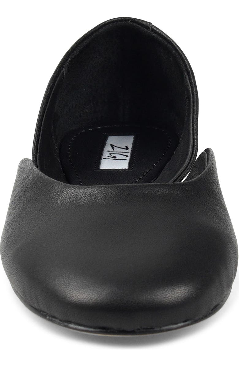 ZIGI Aberdeen d'Orsay Flat, Alternate, color, Black Leather