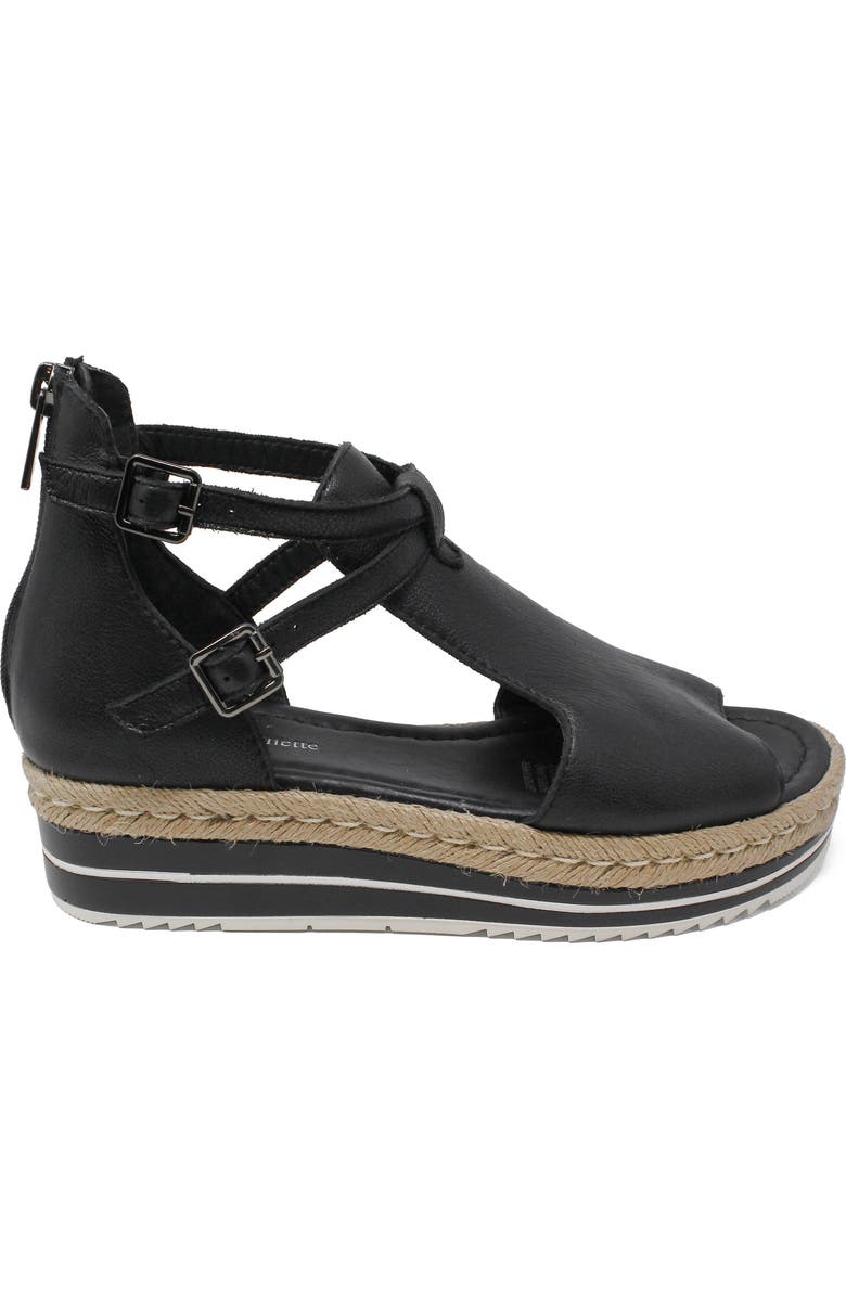 DJANGO AND JULIETTE Alexys Flatform Sandal, Alternate, color, Black Leather