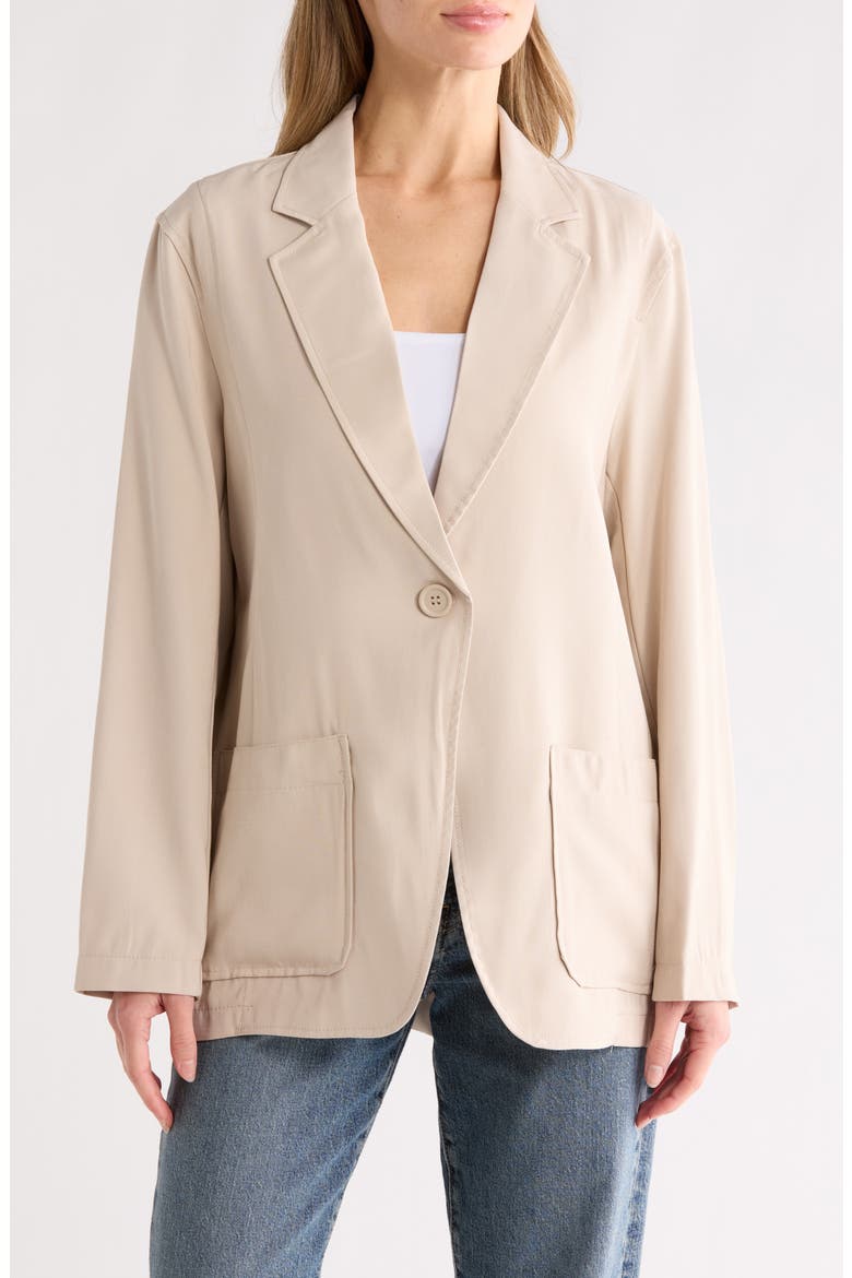 Single Button Blazer, Main, color, OYSTER