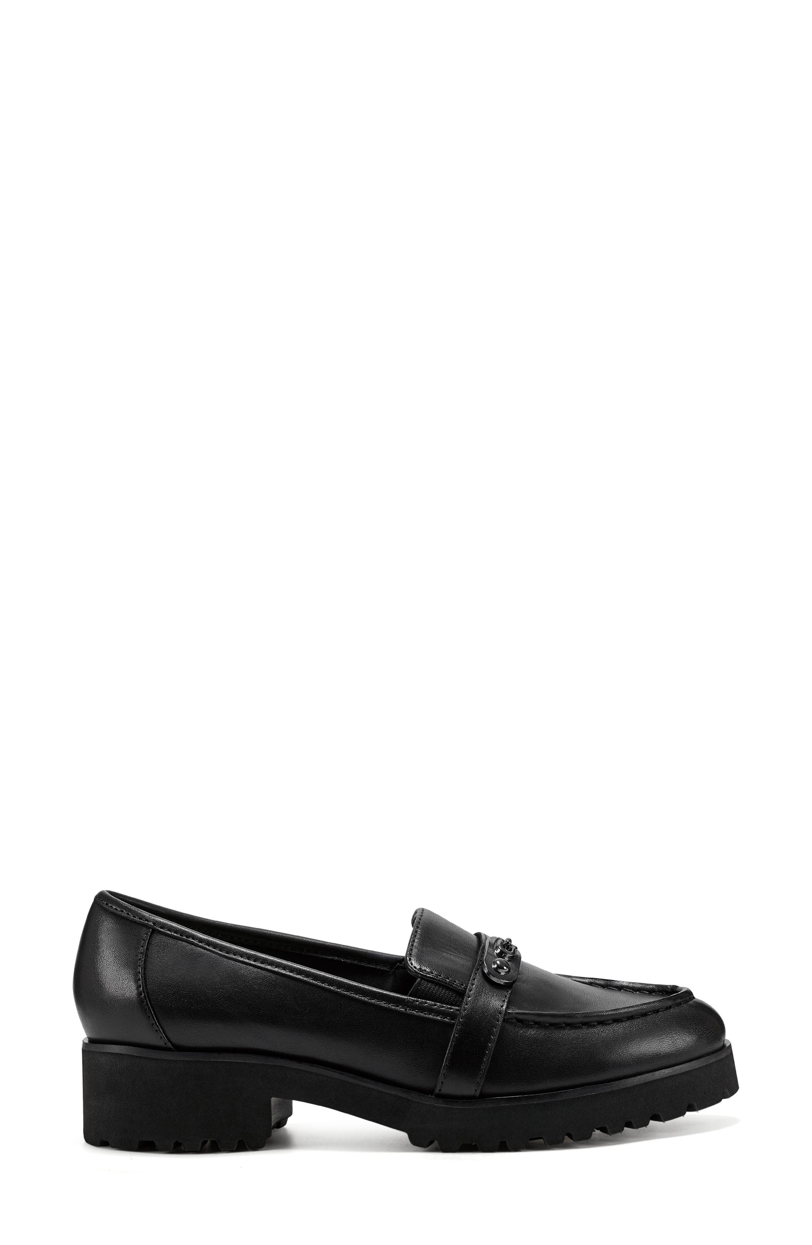Wendy Suede Loafer, Alternate, color, BLACK LEATHER