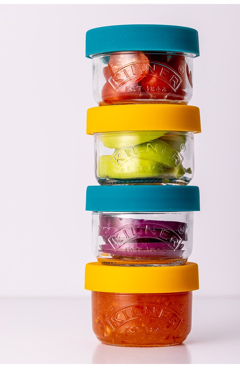 Kilner Storage Snack & Store Jars with Push Top Silicone Lids, Set of 2, Alternate, color, Clear