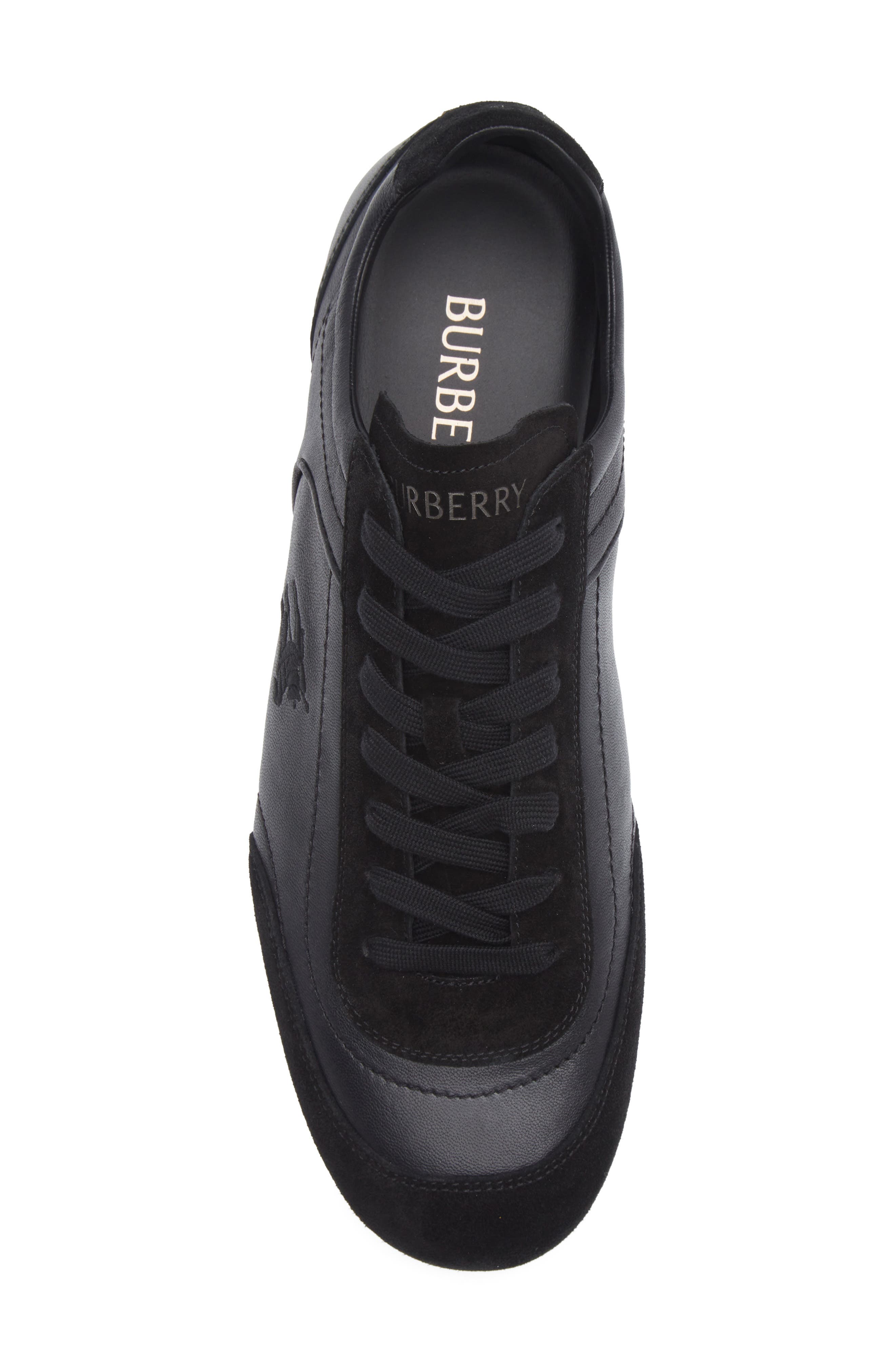 Burberry Equestrian Knight Design Runner Sneaker, Alternate, color, Black