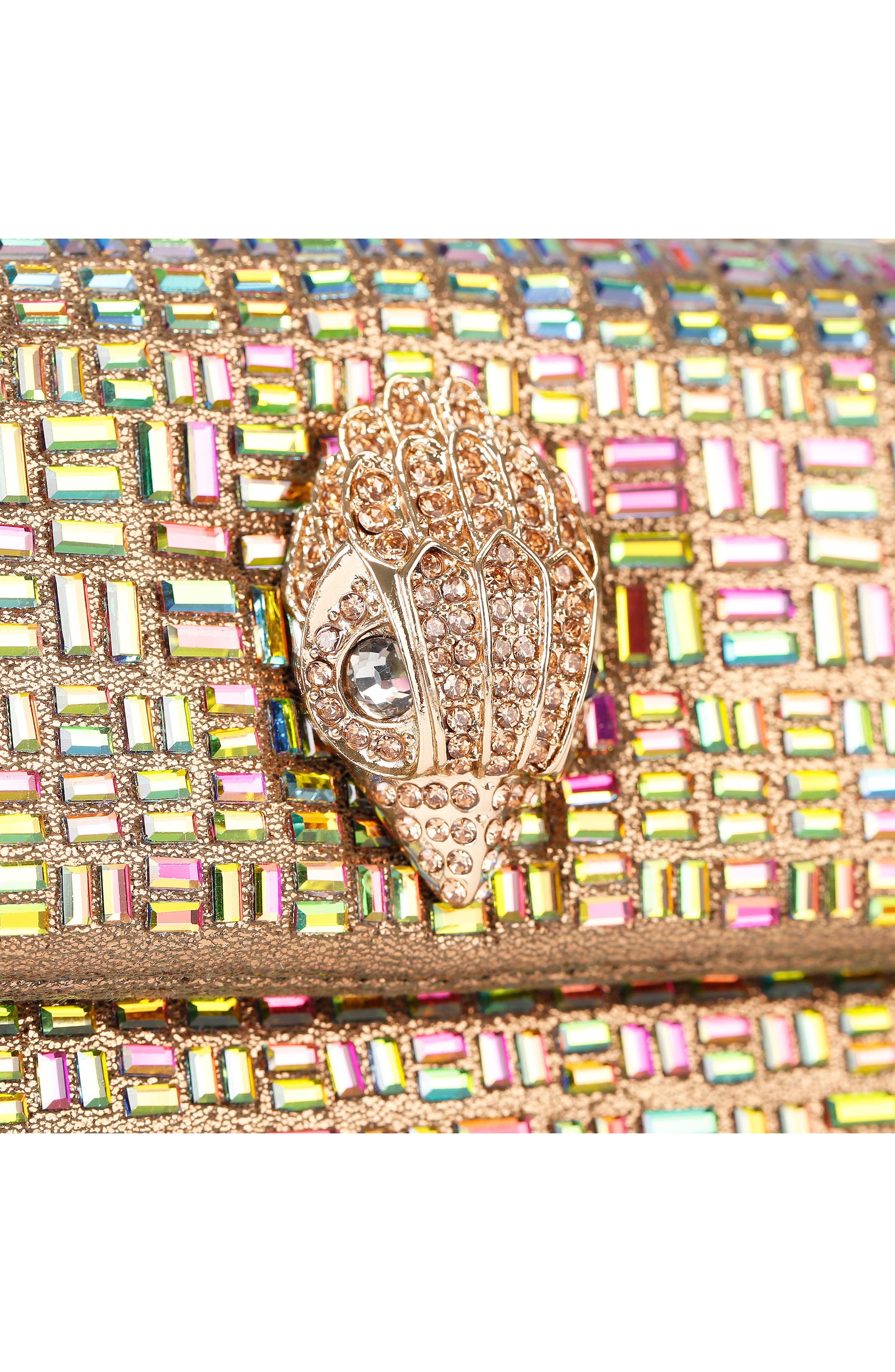 Kurt Geiger London Mini Kensington Bejeweled Crossbody Bag, Alternate, color, Open Yellow