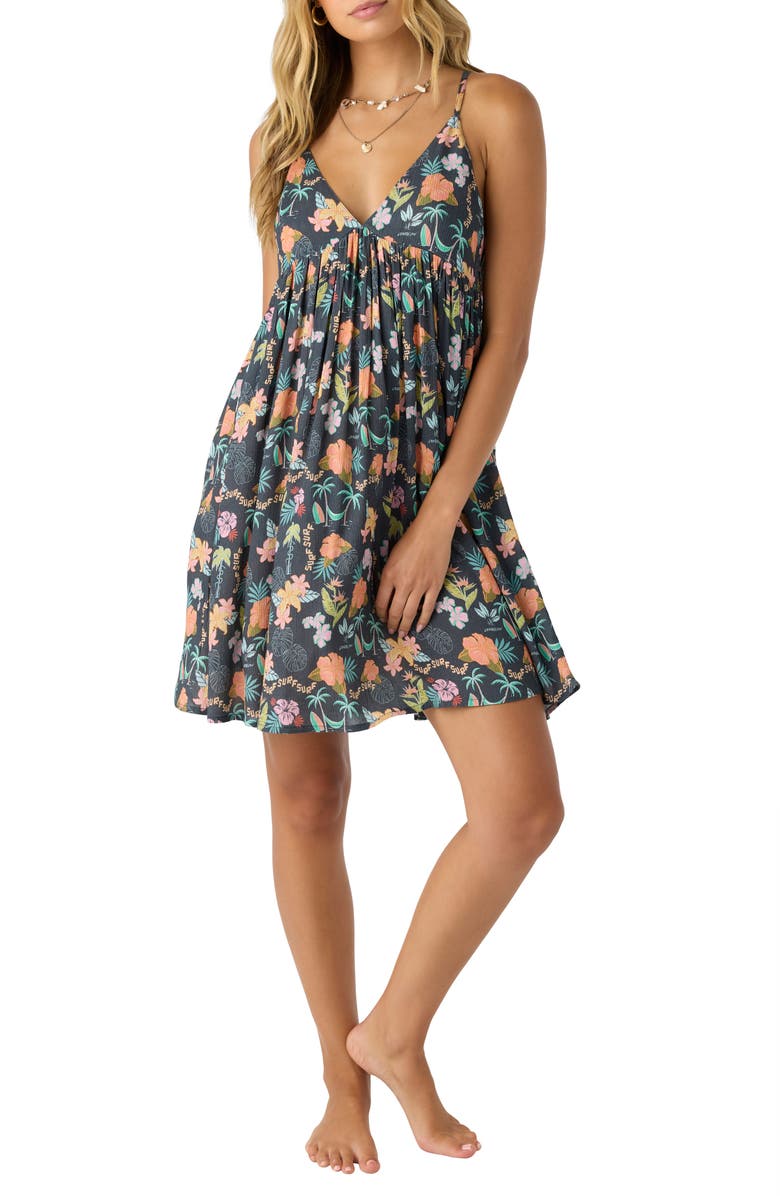 O'Neill Loinda Flow Mel Print Cover-up Minidress, Main, color,