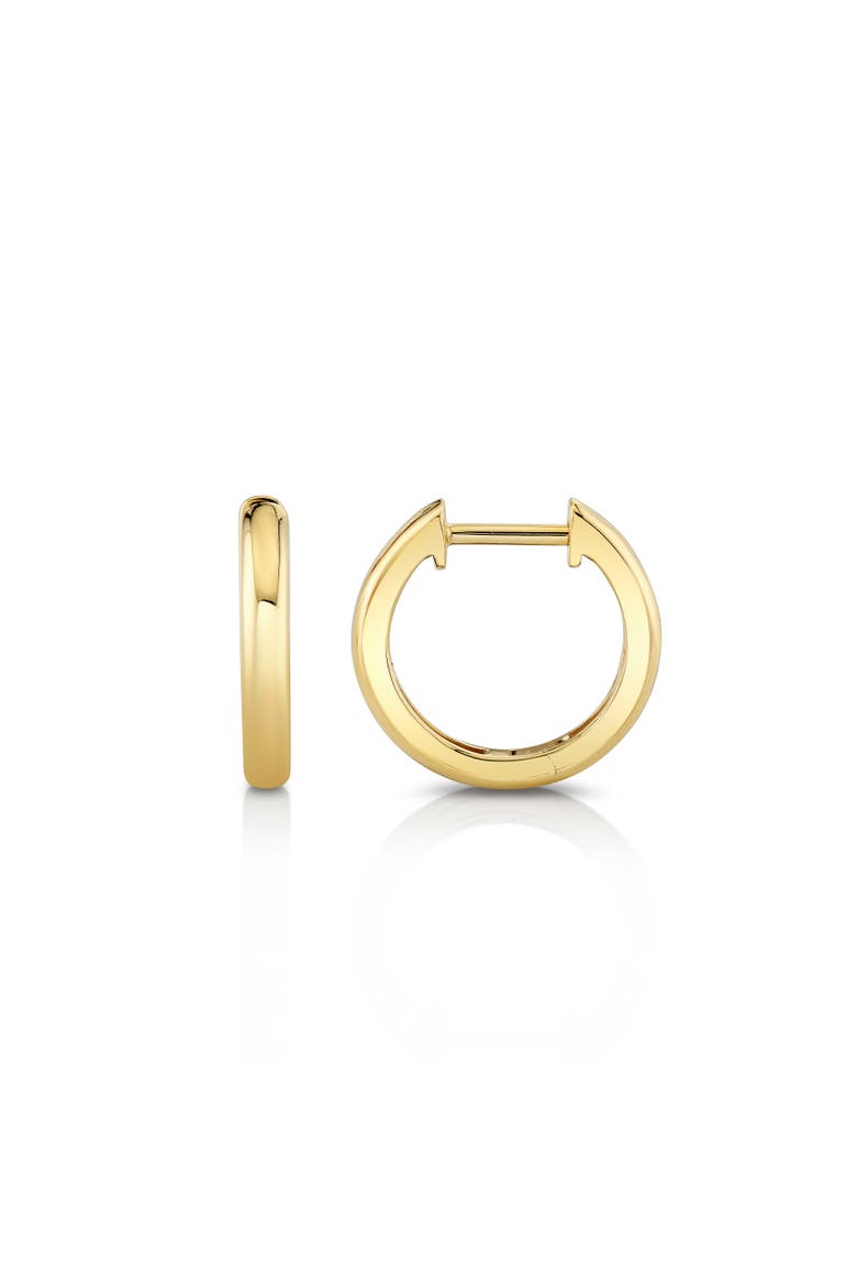 Orb Thin Huggie Hoop Earring, Alternate, color, Yellow Gold